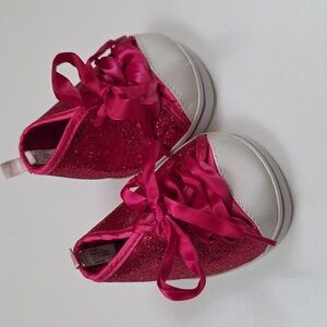 Build A Bear Shoes -  fuchsia sparkle high-tops